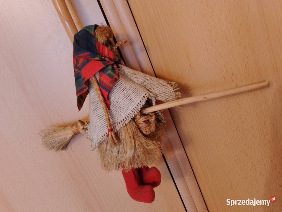 CZAROWNICA na miotle Baba Jaga ludowa lalka ze wielkopolskie Poznań sprzedam