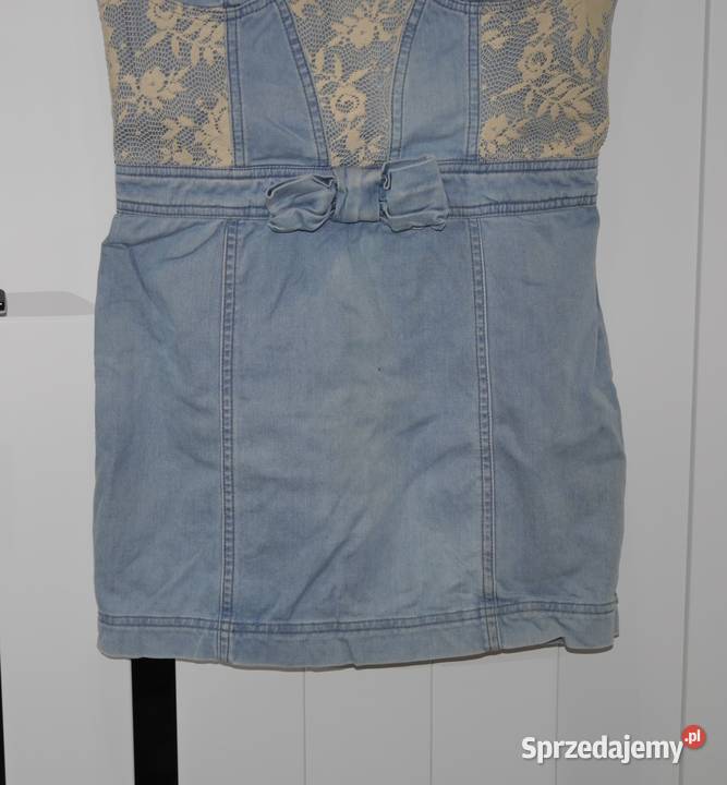 Sukienka jeansowa koronka 36 S Wrocław