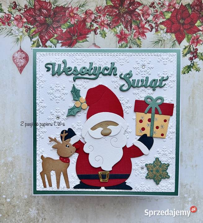 Kartka świąteczna Boże Narodzenie ręcznie Dom i Ogród Mielec