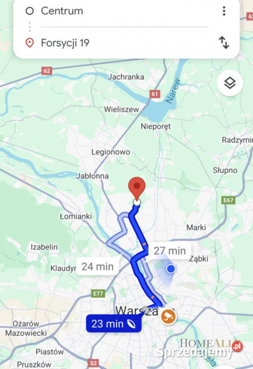 sprzedaży gruntu 1060m2 Warszawa Forsycji