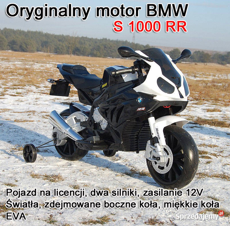 WIELKI MOTOR ŚCIGACZ BMW S1000RR 12V JT 528 Toruń