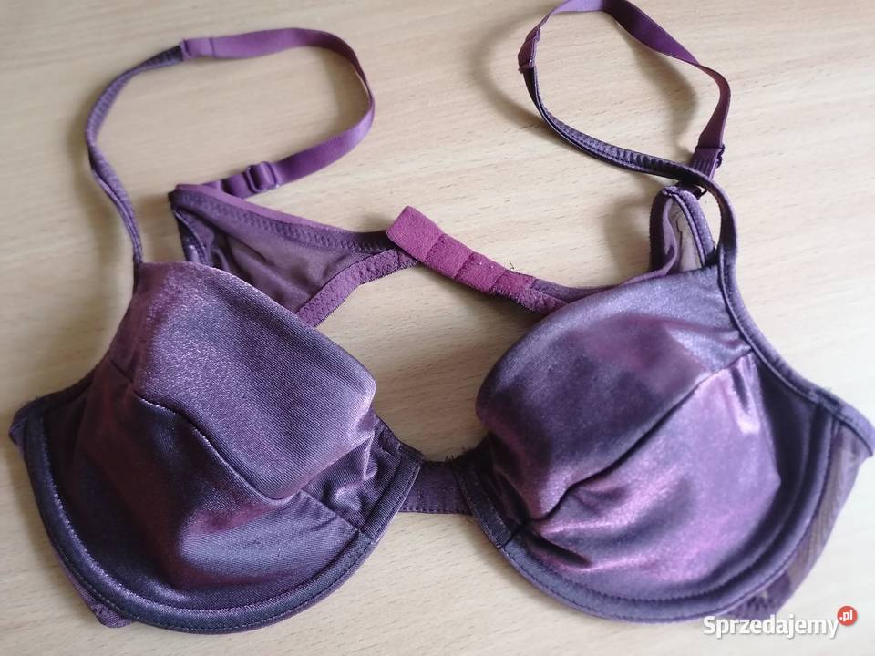 Biustonosz burgundowy na fiszbinach gładki Biustonosze Łódź