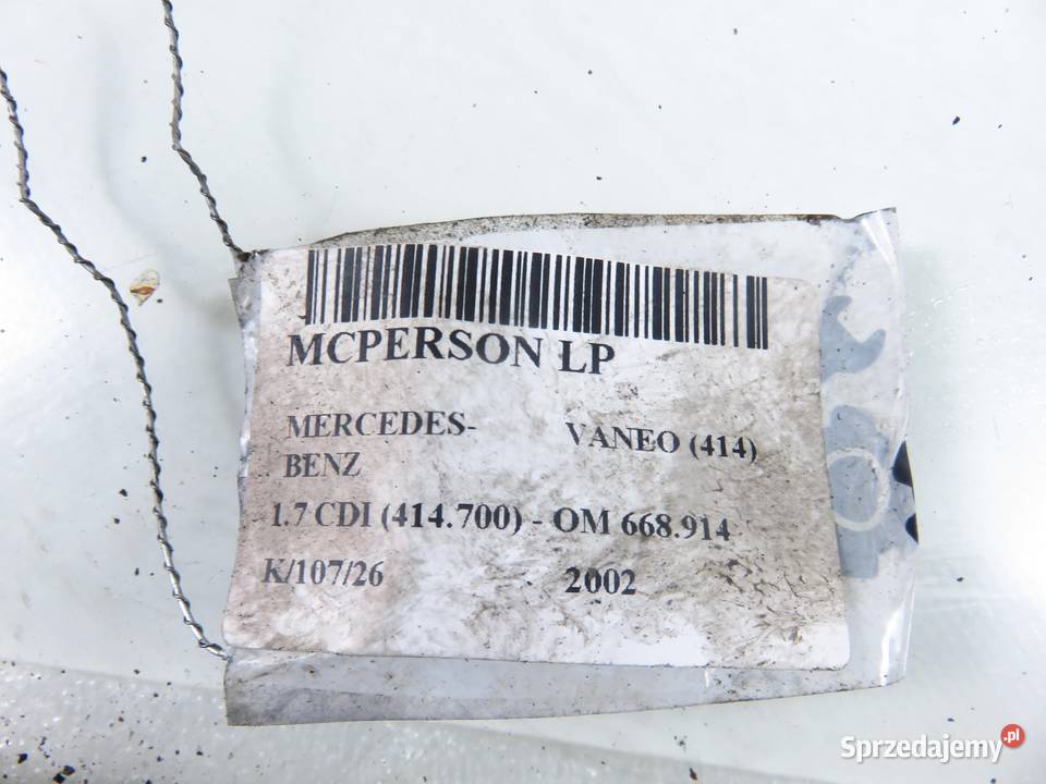MCPERSON LEWY PRZEDNI MERCEDES VANEO 17 CDI Amortyzatory