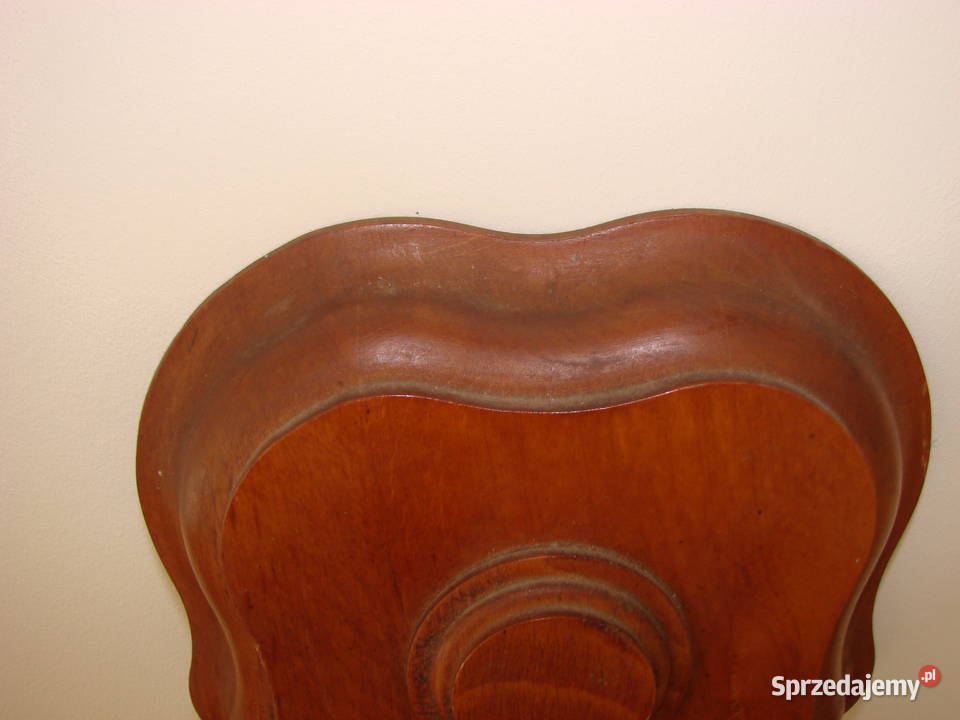 Barometr i termometr drewno akacjowe PRL Pruszcz Gdański