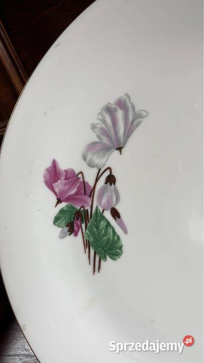Patera Kahla Z cyklamenami Biała porcelana Gdańsk