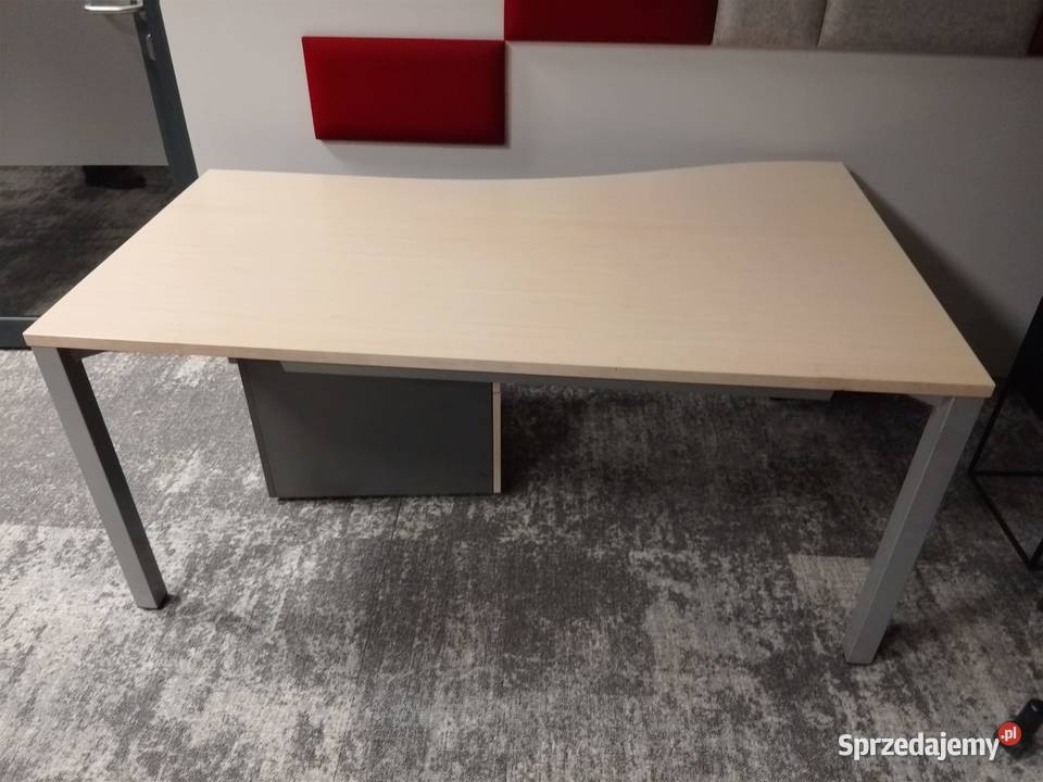 Biurko 160x100 BENE z tunelami na kable Dostępne Warszawa