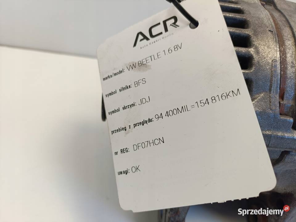 ALTERNATOR VW Beetle 16 8V 70A 06A903026B Układ elektryczny silnika lubelskie Chełm