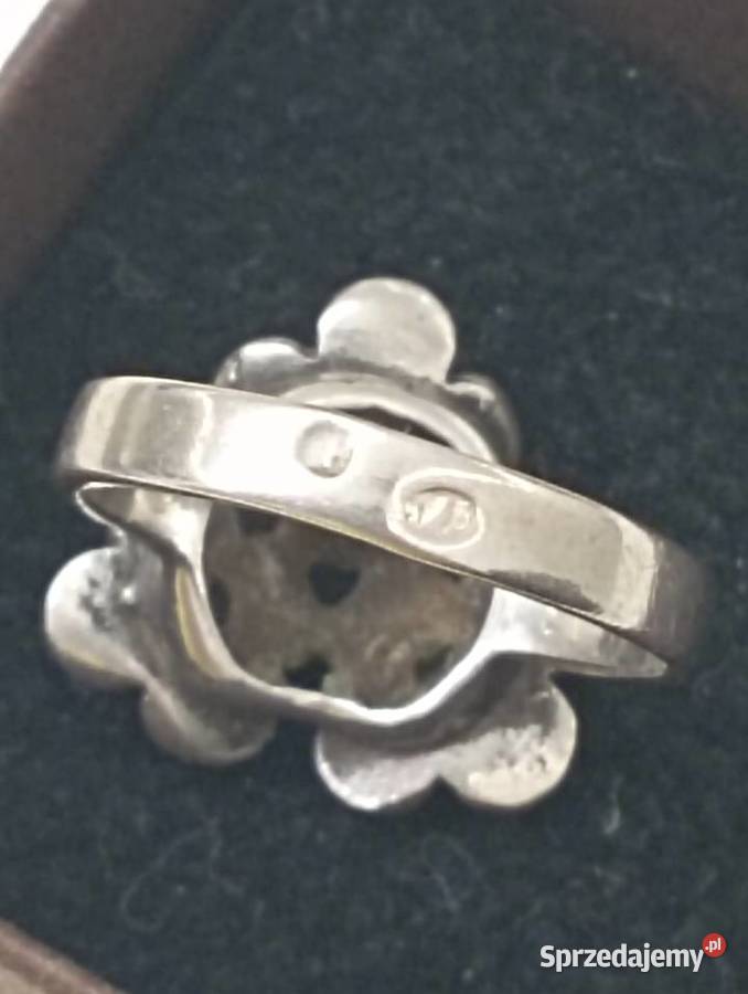 Pierścionek srebrny niezapominajki Radom