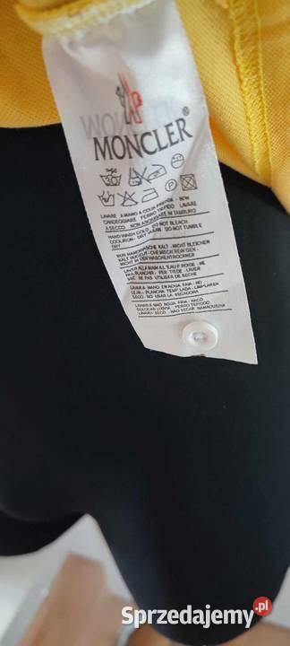 Żółta koszulka polo Moncler w rozmiarze XL mazowieckie sprzedam