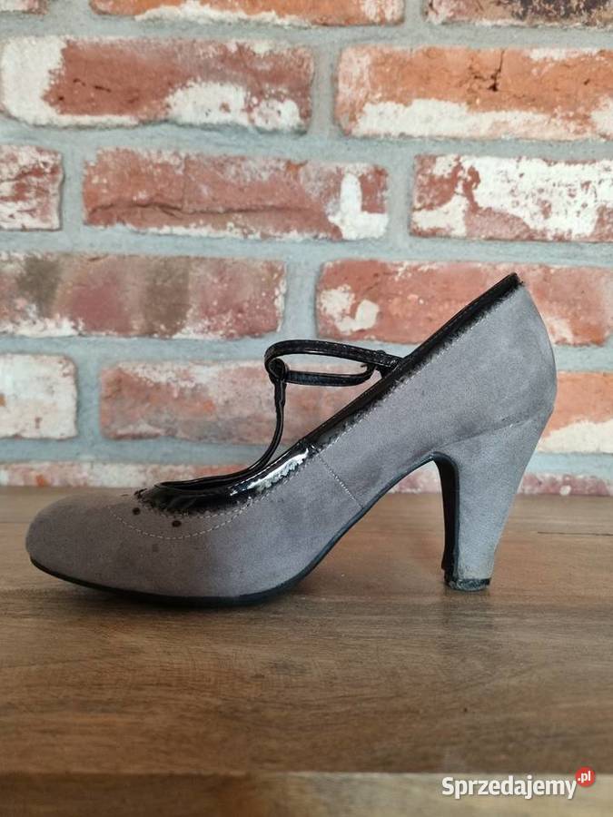 Szare czółenka na obcasie Warszawa