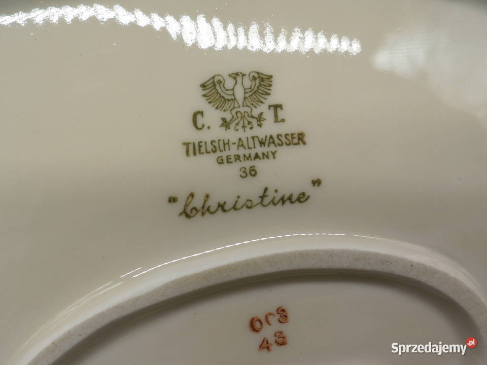 Półmisek patera Carl Tielsch Altwasser z wzorem Raszków