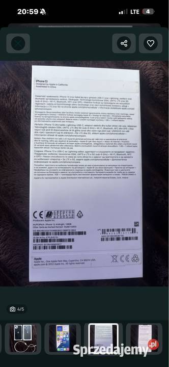 Iphone 13 128GB Super Stan Apple / iPhone Ostrów Mazowiecka