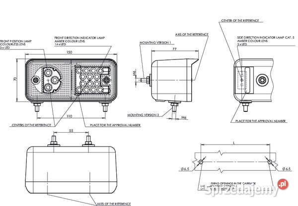 Lampa kierunkowskazu i postoju LED prawa Kamionna sprzedam