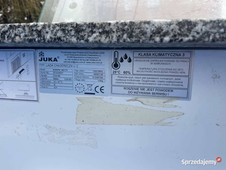 Lada chłodnicza JUKA EUROPA 160110 Jędrzejów