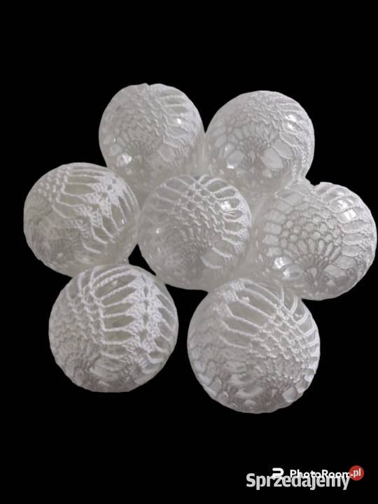 Bombki choinkowe szydełkowe białe Dekoracje i ozdoby podkarpackie Dębica