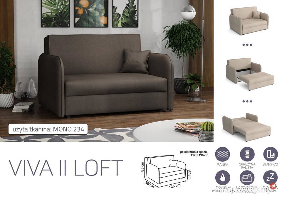 SofaKanapa Viva II Loft Darmowa dostawa łódzkie