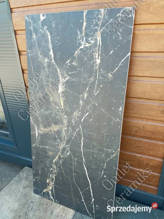 Płytki podłogowe 120x60 czarny marmur mat