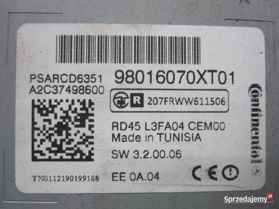 CITROEN C3 II 12r radio CD 98016070XT świętokrzyskie