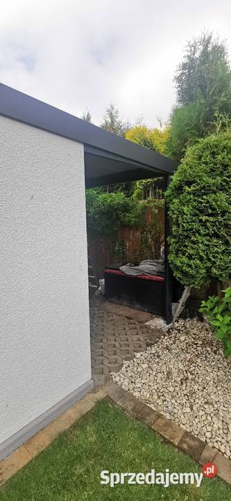 Domek narzedziowy z wiatka Tynkowany śląskie