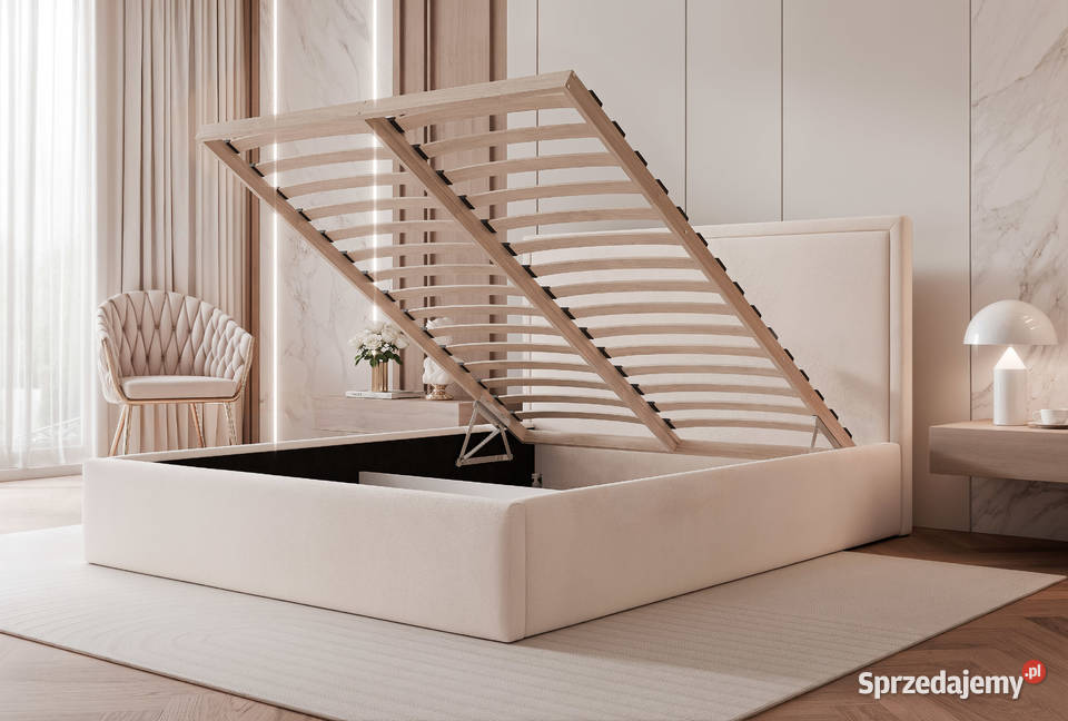 Łóżko tapicerowane z pojemnikiem Asuro rożne Tarchały Małe