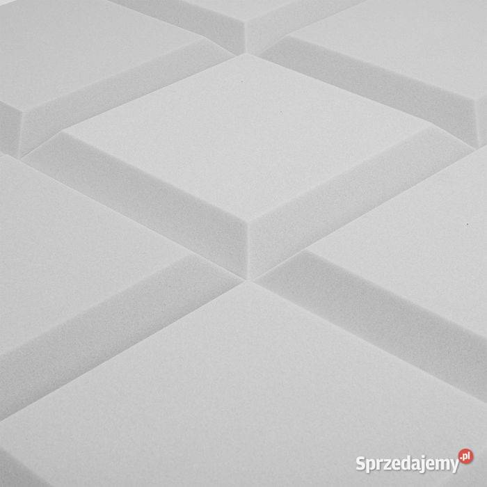 Panele akustyczne ścienne kostki jasnoszare