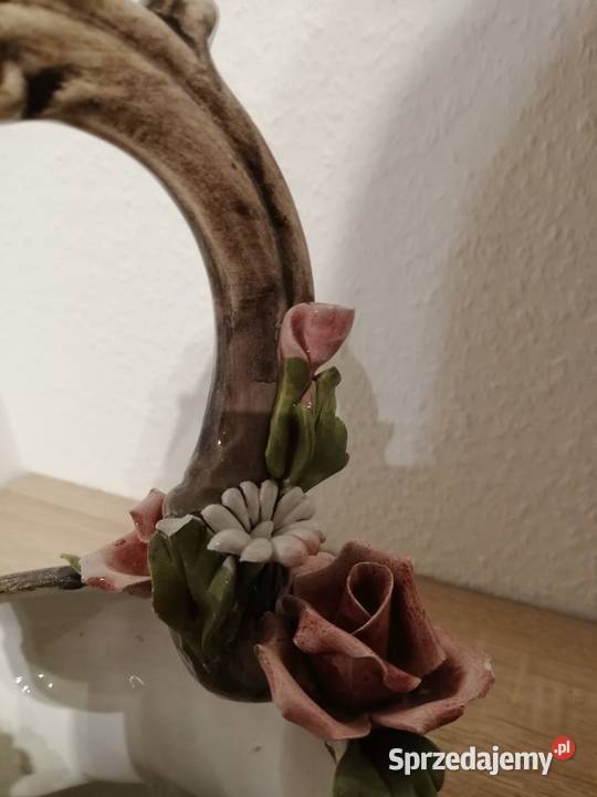 Piekny duży koszyk wazon osłonka Porcelana i szkło Gorlice sprzedam