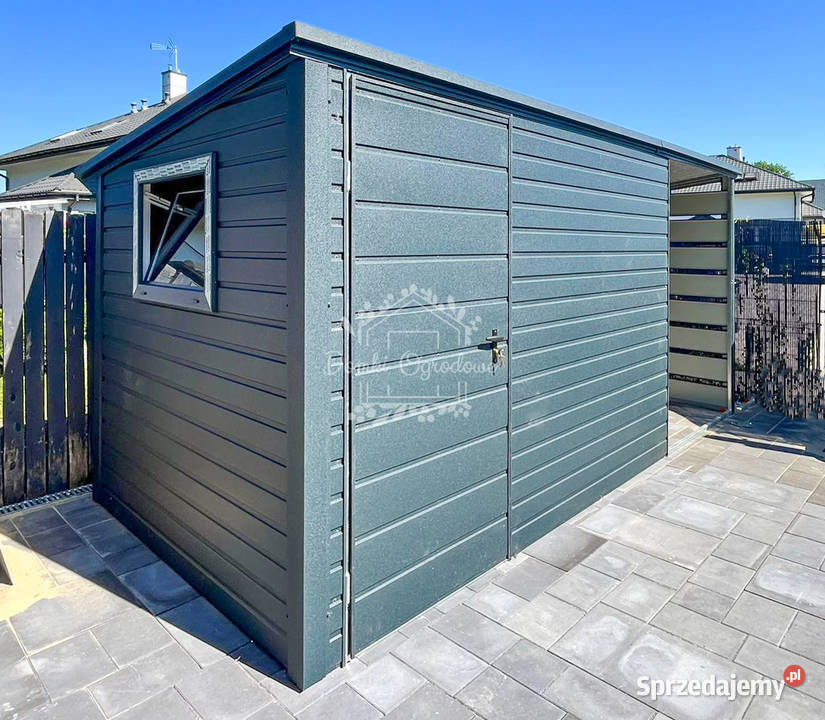 Domek ogrodowy 25x3m wiata 15m Drzwi Antracyt Łódź sprzedam