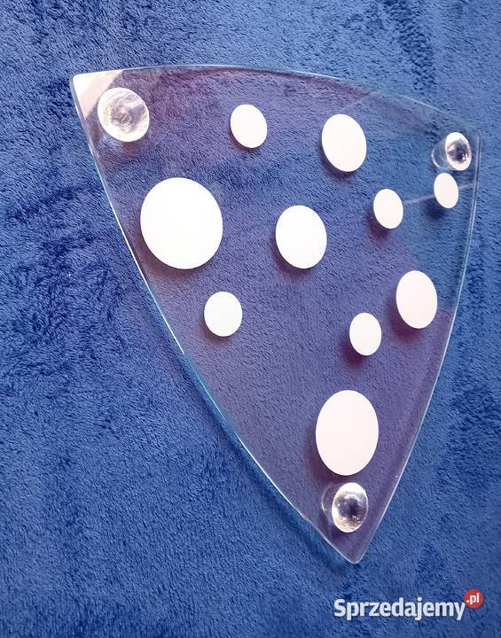 Trójkątna szklana patera do serów Vintage