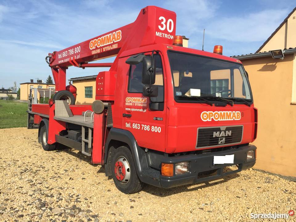 Podnośnik Koszowy MAN 8163 WUMAG WT 300 Zwyżka opolskie Żywocice