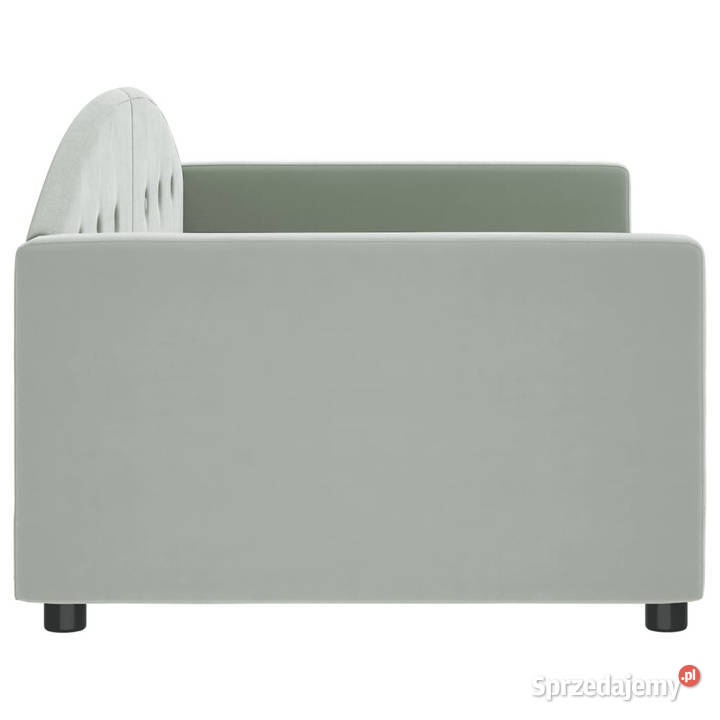 Sofa z funkcją spania jasnoszara aksamit 90x200 Warszawa