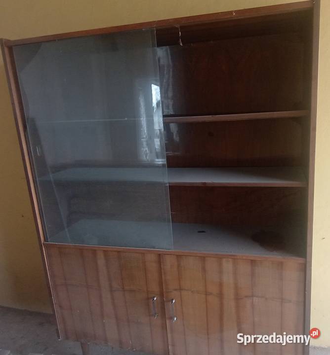 Witryna PRL przeszklona Kredensy i witryny Gdów