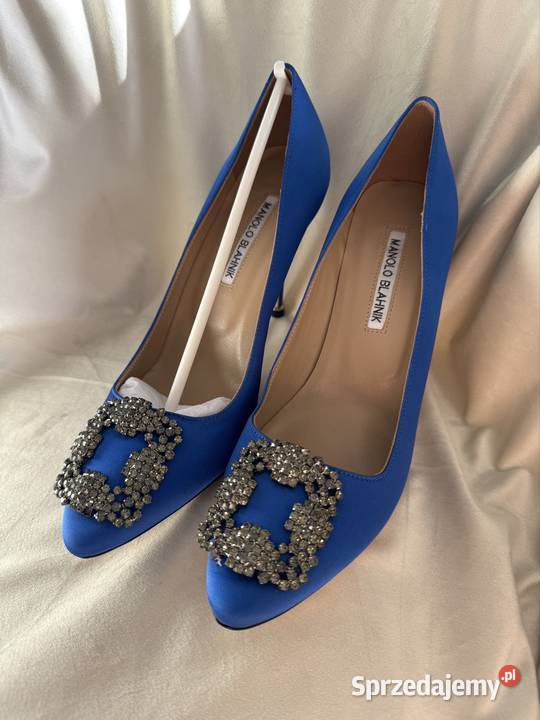 Manolo Blahnik Szpilki rozmar 40 Satyna Kolor Półbuty Warszawa