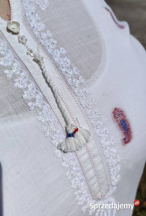 Długa tunika biała 3XL 46 bawełna sukienka sprzedam