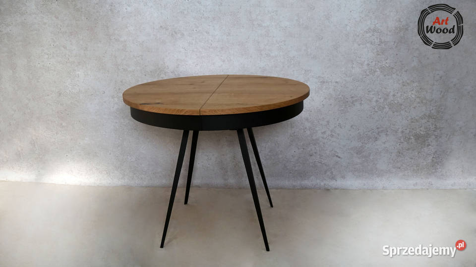 Stół loftowy okrągły rozkładany średnica 100 małopolskie Nowy Sącz
