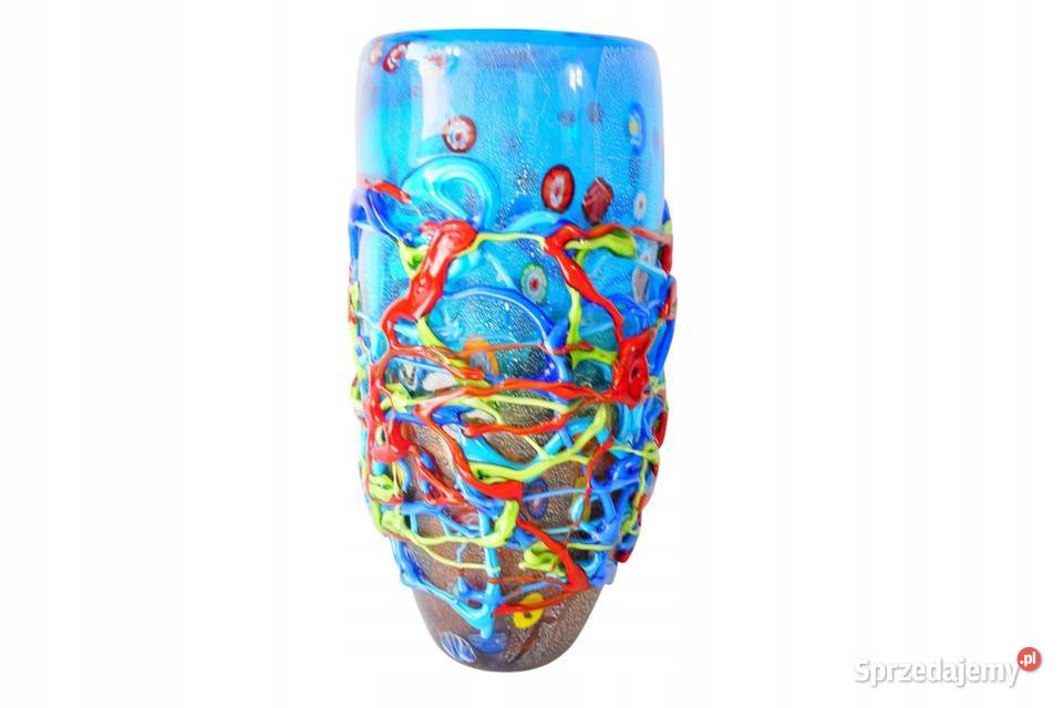Murano style WAZON kolorowy 3D piękny Gizałki