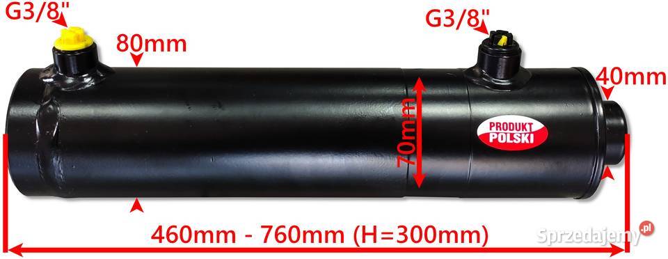 Siłownik Hydrauliczny SMTG 70x40 SKOK 300 kujawsko-pomorskie Solec Kujawski