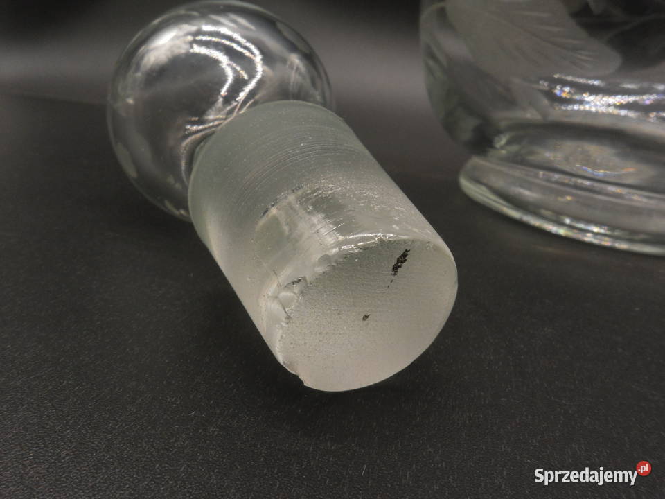 Szklana stara karafka wielkopolskie Raszków