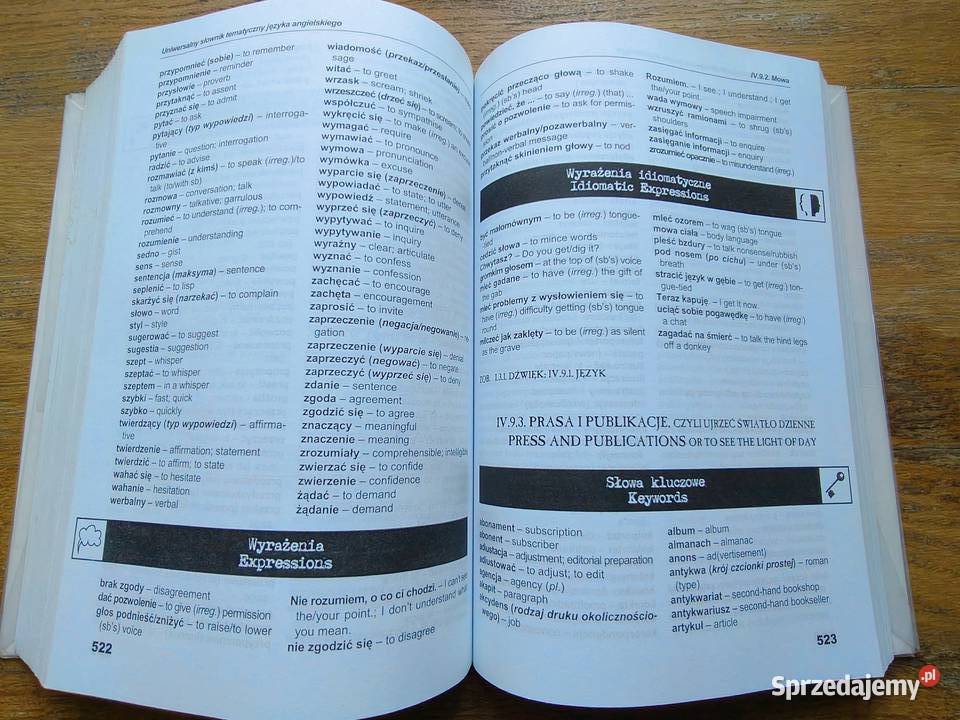 Uniwersalny słownik tematyczny języka angielski małopolskie
