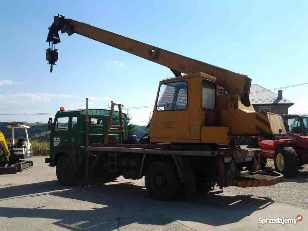 Jelcz dźwig samochodowy żuraw 10 ton Maszyny budowlane i rolnicze Nowy Sącz