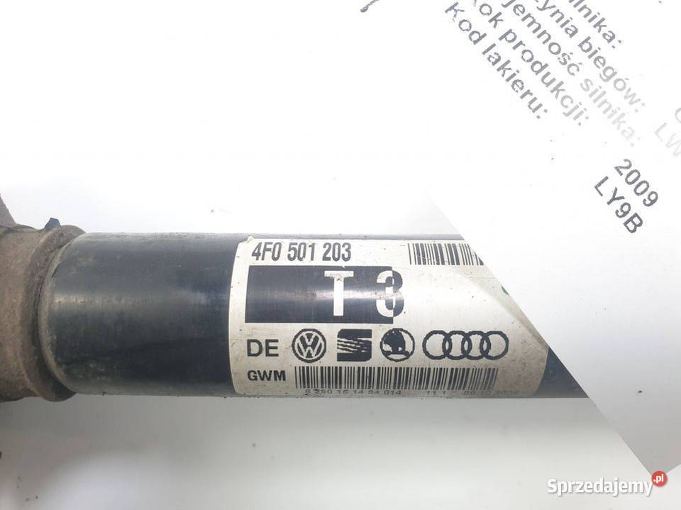 PÓŁOŚ PRAWA TYŁ AUDI A6 C6 4F0501203 Lipno