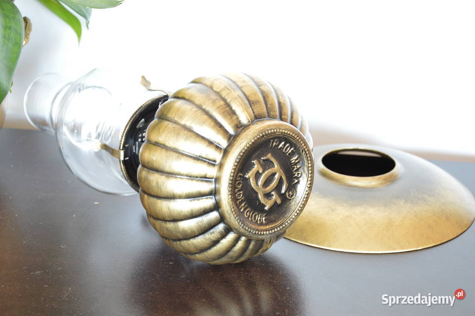 szklana LAMPA NAFTOWA stara patynowana Jastrzębie-Zdrój