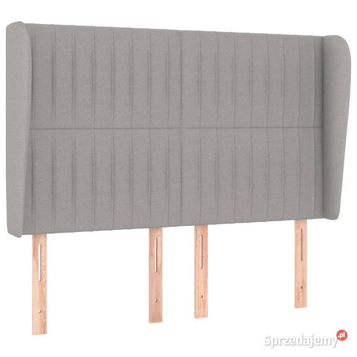 Zagłówek uszak jasnoszary 147x23x118128 tkanina Warszawa