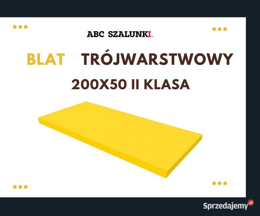 Blaty trójwarstwowe 200x50 nowe II klasa sklejka małopolskie sprzedam