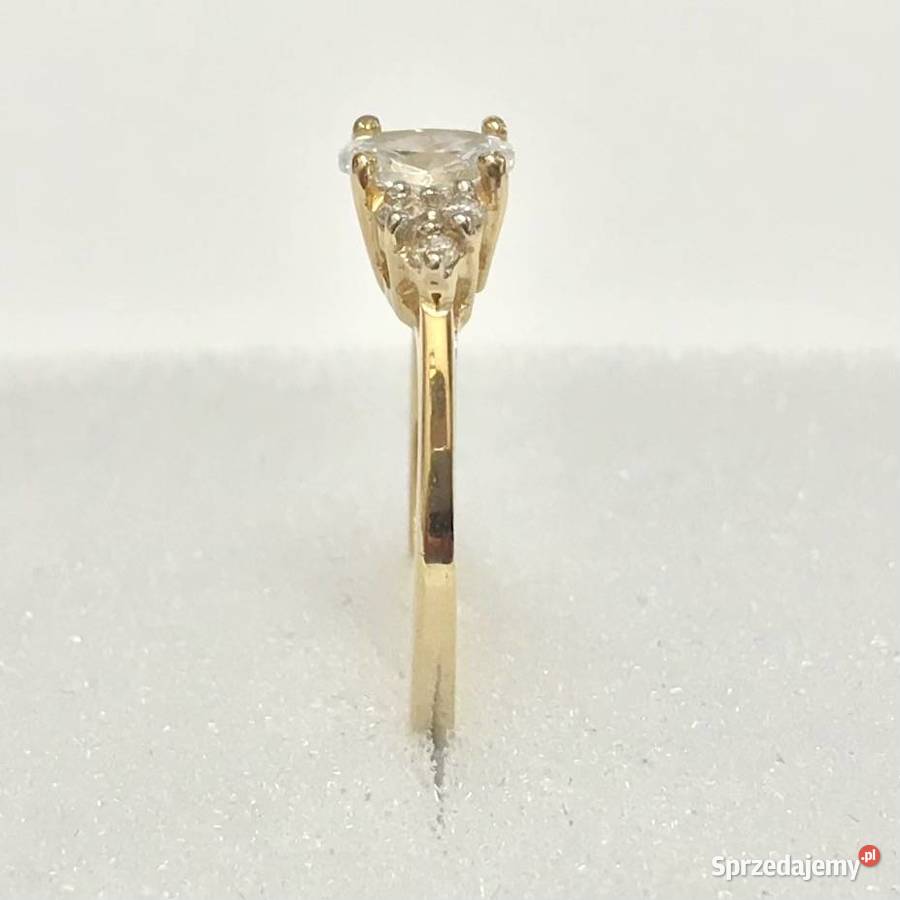 Złoty PIERŚCIONEK 585 14K KRÓLEWNY kamienie 11 Pierścionki mazowieckie Warszawa sprzedam
