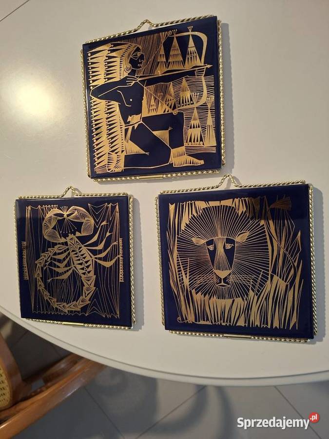 Plytki zodiak w ramce 3 sztuki Nowa Sól sprzedam
