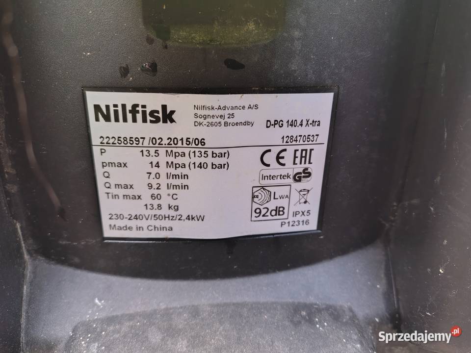 Nilfisk DPG 1404 Xtra myjka ciśnieniowa 2400 W