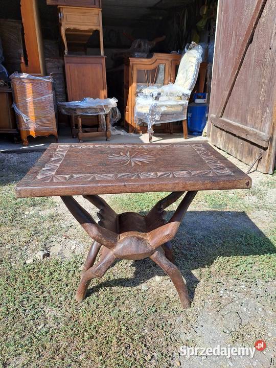 Oryginalny stolik kawowy warmińsko-mazurskie Stare Juchy