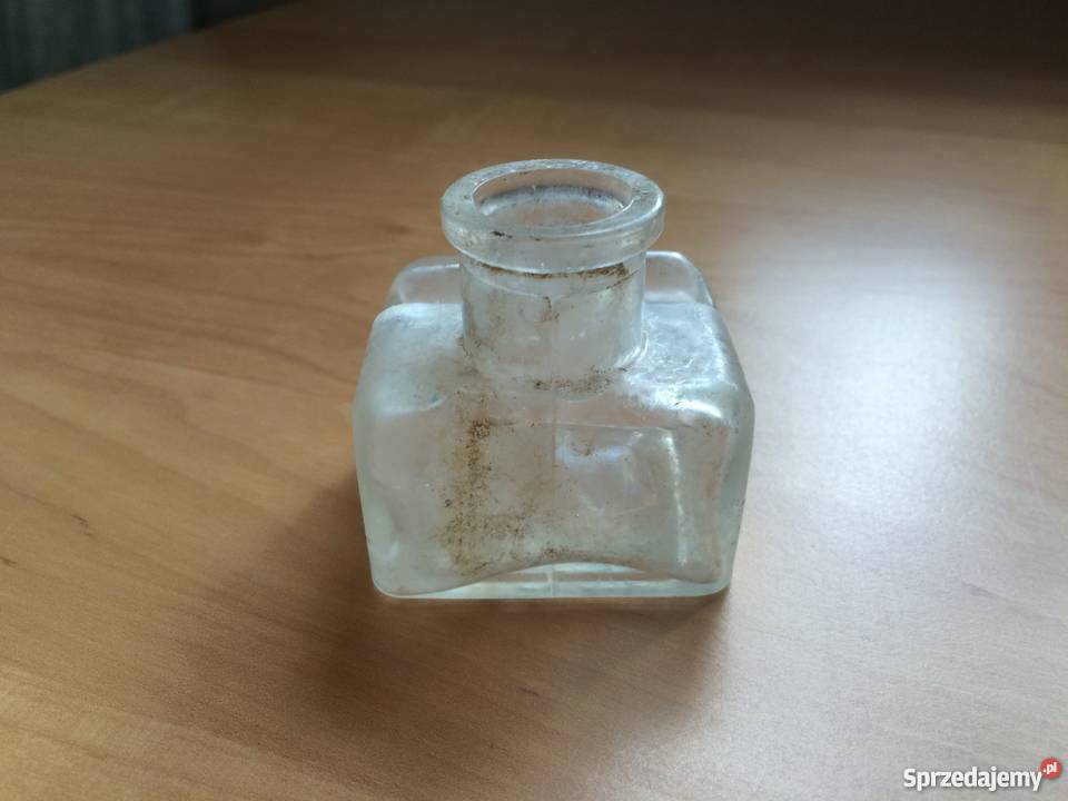 Stylowy szklany kałamarz z miejscem na pióro Warszawa sprzedam
