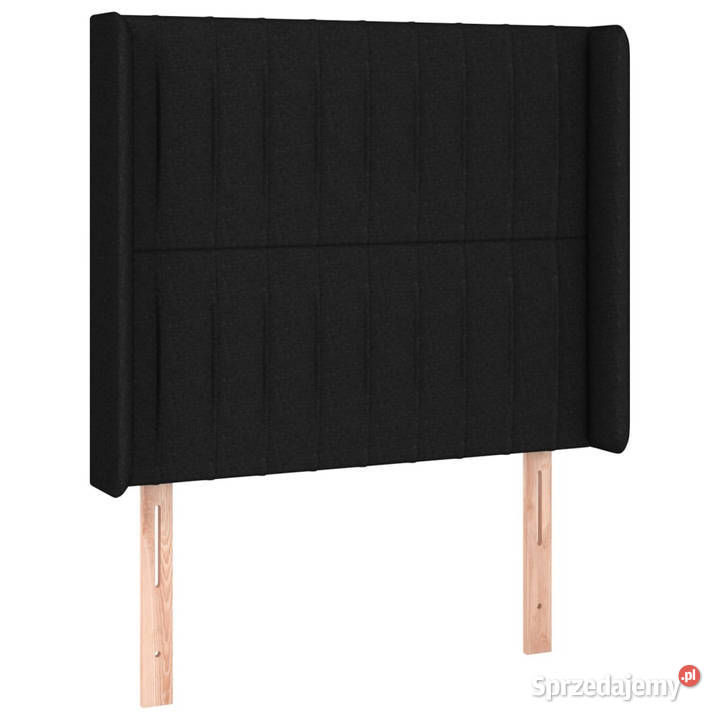 Zagłówek uszak czarny 103x16x118128 tkanina