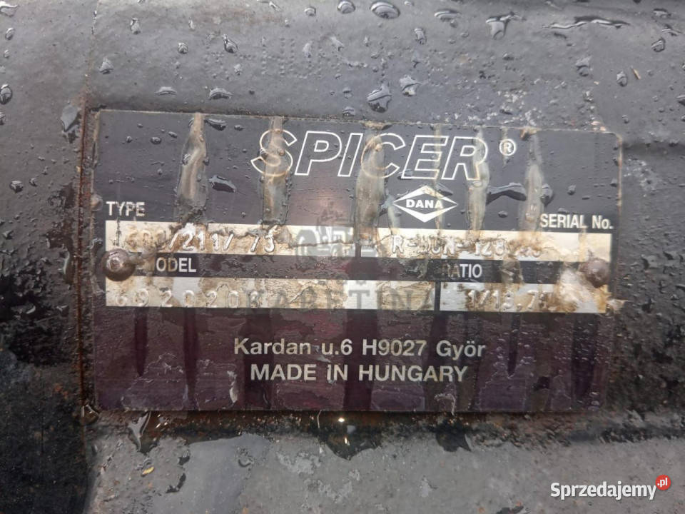 SPICER 6032173przedni most Spicer Jastrzębniki